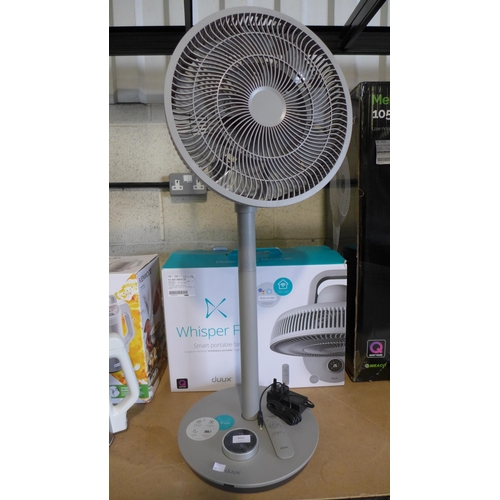 3022 - Duux Smart Pedestal Fan, with Remote. Original RRP £99.99 + VAT (298-115) *This lot is subject to VA... 