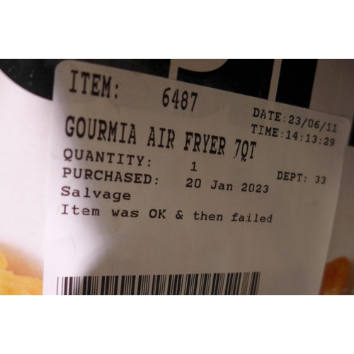 3037 - Gourmia Air Fryer 7Qt  (298-186) *This lot is subject to VAT