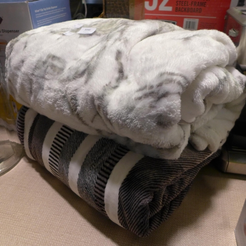 3046 - Two Throws: Faux Fur and Urban Plush  (298-219,220) *This lot is subject to VAT