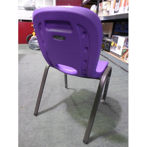 3049 - Lifetime Children's Purple Plastic Stacking Chair (298-808)  * This lot is subject to vat