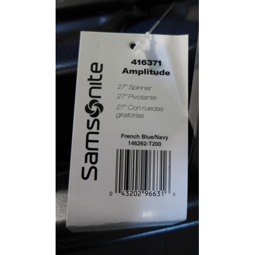 3058 - Samsonite Amplitude Large Blue Hardside Suitcase  (298-322) *This lot is subject to VAT