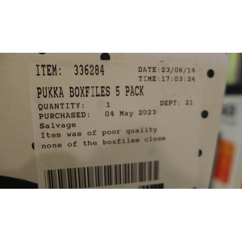 3088 - Pukka Boxfiles 5pk  (298-314) *This lot is subject to VAT