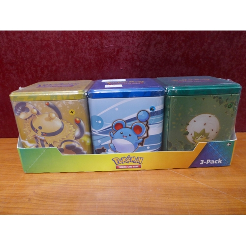 3121 - Pokemon Stacking Tins (sealed, 3pk)  (298-141) *This lot is subject to VAT