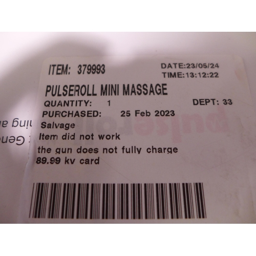 3134 - Pulseroll Mini Massage Gun    (296-144)   * This lot is subject to vat