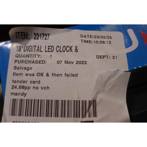 3171 - Digital LED Clock & Temperature  * This lot is subject to VAT