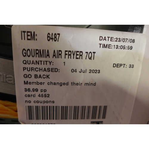 3187 - Gourmia Air Fryer 7Qt  (300-176)   * This lot is subject to vat