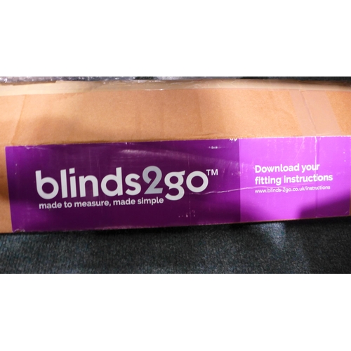 3209 - Blinds2Go Two-Tone Fawn and Translucent Roller Blind, Approx Size: 207.5cm wide x 140cm drop