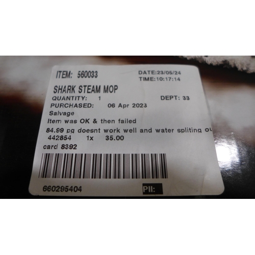 3213 - Shark Steam Mop - model S6003UKCO  (296-149)   * This lot is subject to vat