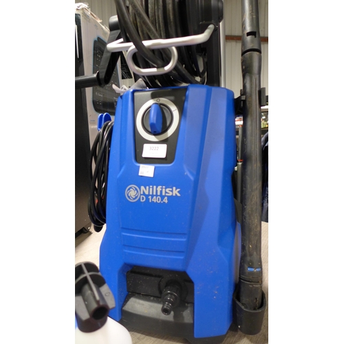 3222 - Nilfisk D140 4-9 Pressure Washer With Patio Cleaner  , Original RRP £187.49+ vat  (296-148)   * This... 