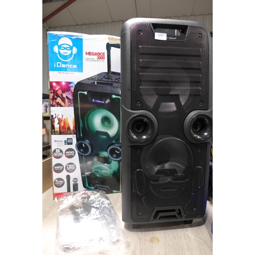 3223 - Idance Megaxbox 2000  wireless portable disco  , Original RRP £133.33 + vat (296-140)   * This lot i... 