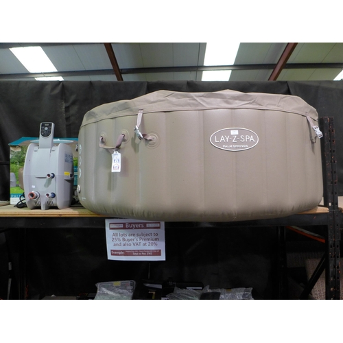 3228 - Lay-Z-Spa Inflatable hot tub with cover, Original RRP £329.99 + vat (300-186)   * This lot is subjec... 