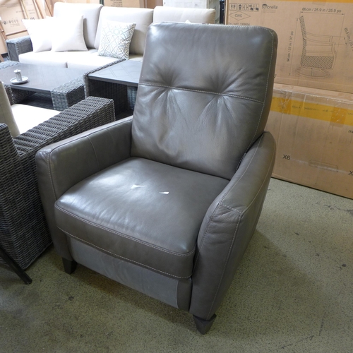 1596 - Natuzzigroup Top Grain Leather Pushback Recliner, original RRP £624.99 + VAT (4172-35) *This lot is ... 