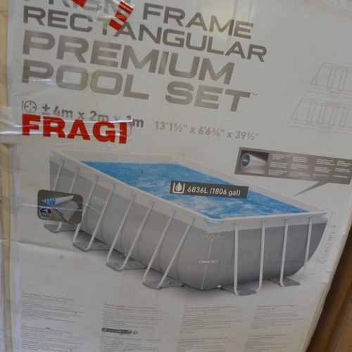 1615 - Intex 13ft 1.5 (4m) rectangular prism frame pool, original RRP £374.99 + VAT (4172-29) *This lot is ... 