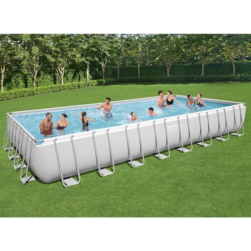 1621 - Bestway 31ft x 16ft Power Steel Rectangular Frame Pool, original RRP £1149.99 + VAT (4174-4) - Boxed... 