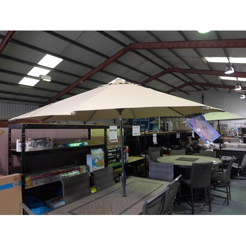 1415 - 10Ft Auto Tilt Umbrella with Led lights, original RRP £139.99 + VAT (298-326)(Missing power pack and... 