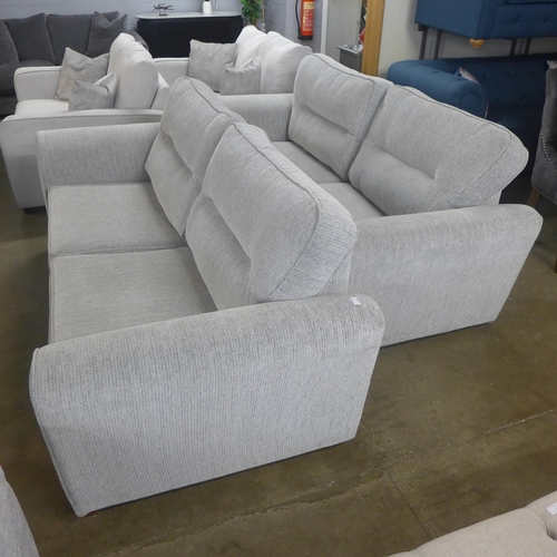 1356 - A light grey Dahlia pair of three seater sofas