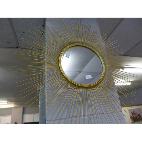 1528 - A gold sunburst mirror