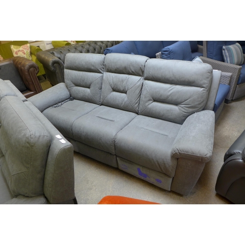 1552 - Justin Grey 3 Seater power recliner sofa, original RRP £999.99 + VAT (4175-31) *This lot is subject ... 