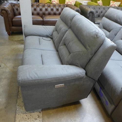 1553 - Justin Grey 2 Seater power Recliner sofa, original RRP £833.33 + VAT (4175-30) *This lot is subject ... 