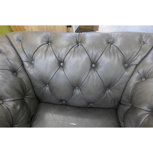 1572 - New Allington grey leather chair , original RRP £958.33 + VAT - scuffed (4175-20) *This lot is subje... 