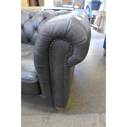 1572 - New Allington grey leather chair , original RRP £958.33 + VAT - scuffed (4175-20) *This lot is subje... 