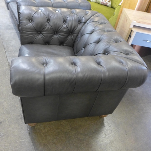 1572 - New Allington grey leather chair , original RRP £958.33 + VAT - scuffed (4175-20) *This lot is subje... 