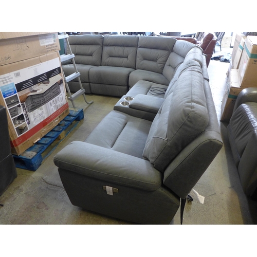 1587 - Justin grey sectional reclining sofa , original RRP £1499.99 + VAT (4175-15) *This lot is subject to... 