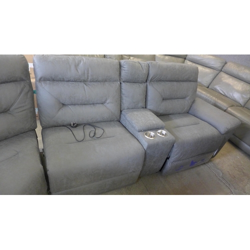 1587 - Justin grey sectional reclining sofa , original RRP £1499.99 + VAT (4175-15) *This lot is subject to... 