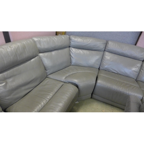 1588 - Paisley Leather Sectional Power Recliner, original RRP £1666.66 + VAT - worn (4175-28) *This lot is ... 