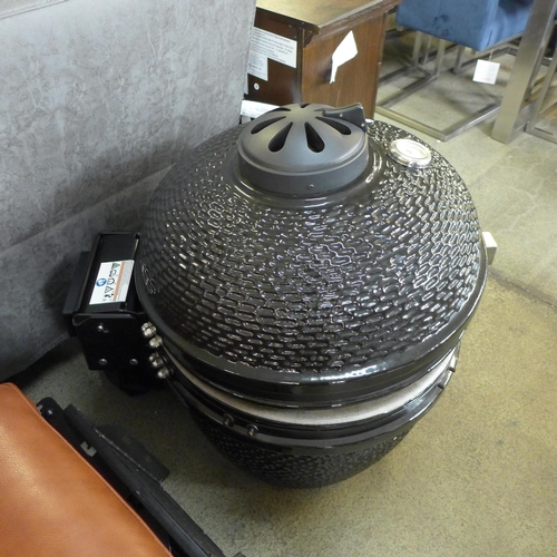 1591 - 24  Kamado Grill Black Inc Cover, missing base and shelves original RRP £666.66 + VAT (4175-33) *Thi... 