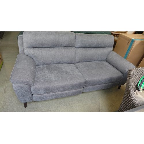 1592 - Grace charcoal fabric three Seater recliner sofa, original RRP £874.99 + VAT (4175-12) *This lot is ... 