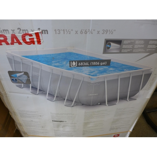 1615 - Intex 13ft 1.5 (4m) rectangular prism frame pool, original RRP £374.99 + VAT (4172-29) *This lot is ... 