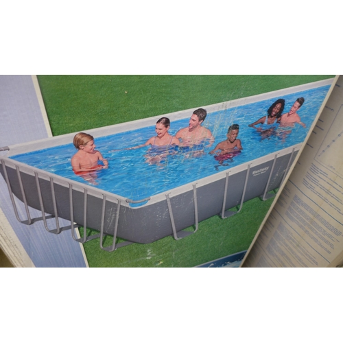 1621 - Bestway 31ft x 16ft Power Steel Rectangular Frame Pool, original RRP £1149.99 + VAT (4174-4) - Boxed... 