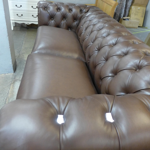 1570 - New Allington 3 seater  brown leather Sofa, original RRP £1666.66 + VAT - marked(4175-25) *This lot ... 