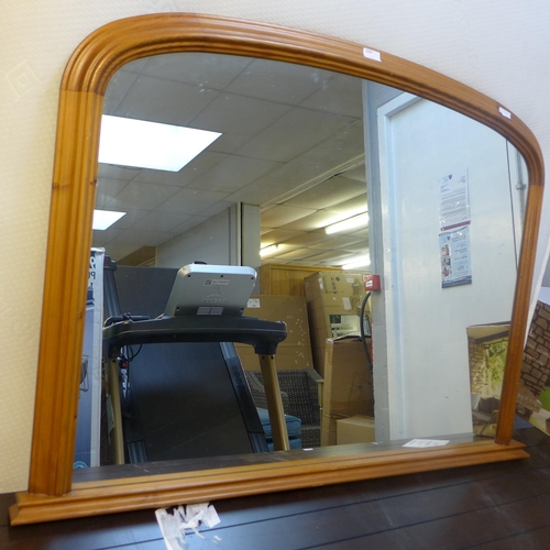 1644 - An oak framed overmantel mirror