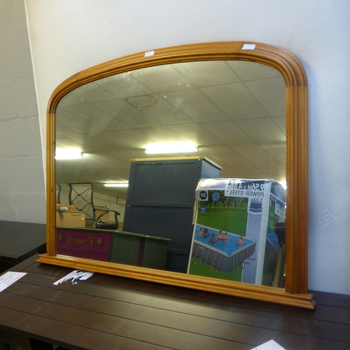 1644 - An oak framed overmantel mirror