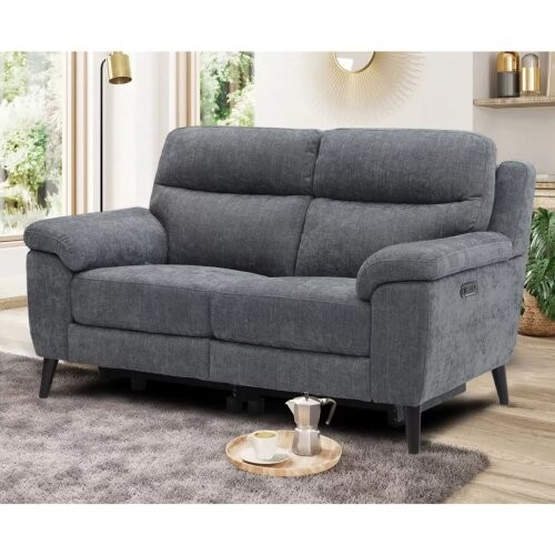 1484 - Grace Charcoal Fabric 2 Seater Recliner sofa, original RRP £749.99 + VAT (4173-3) *This lot is subje... 