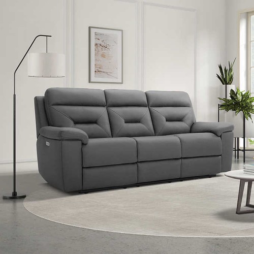 1552 - Justin Grey 3 Seater power recliner sofa, original RRP £999.99 + VAT (4175-31) *This lot is subject ... 