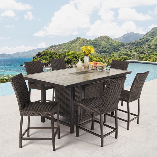 1484 - Agio Mckenzy 7 piece High Dining patio set , original RRP £1416.66 + VAT (4175-17)(Item has some min... 