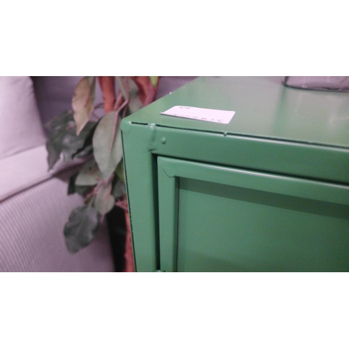 1363 - A green industrial style cupboard