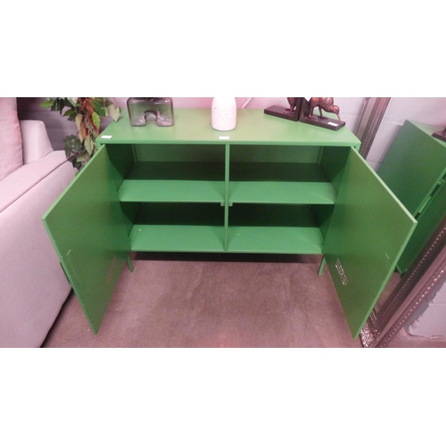 1363 - A green industrial style cupboard