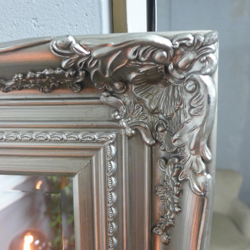 1367 - A Harrow Leaning mirror in antique silver H171cm (29942243495)