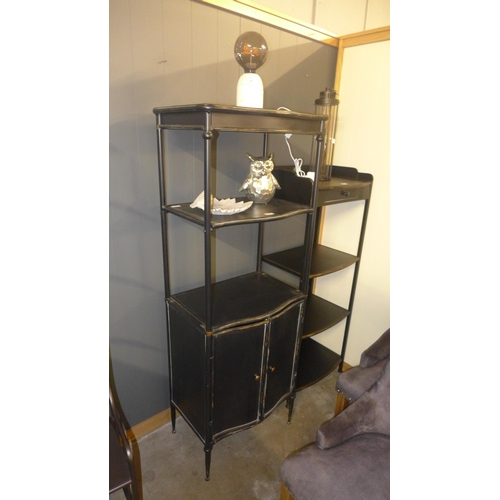 1381 - A black industrial style cupboard