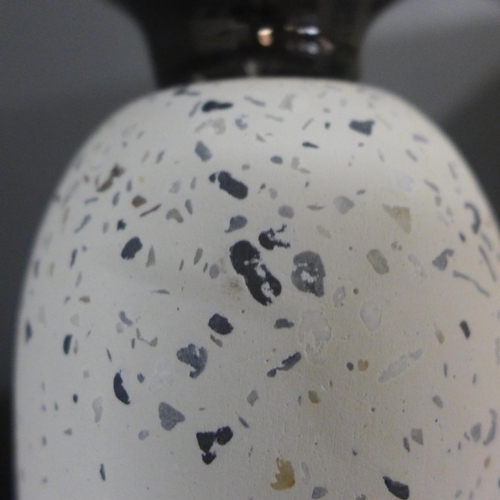 1382 - A terrazzo base table lamp with  a decorative 