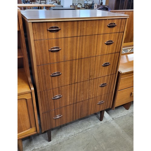 79 - An Elliotts of Newbury afromosia chest of drawers