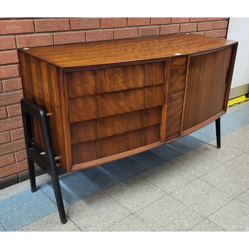 8 - A Danish afromosia bow front sideboard