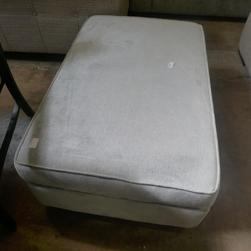 1437 - A Halley silver upholstered rectangular ottoman foot stool