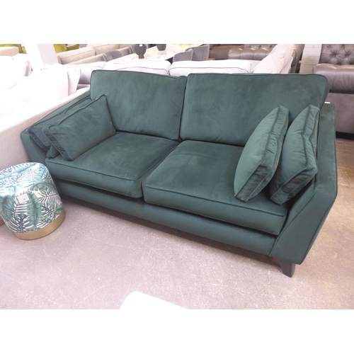 1492 - A Barker and Stonehouse forest green four seater sofa