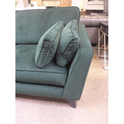 1492 - A Barker and Stonehouse forest green four seater sofa