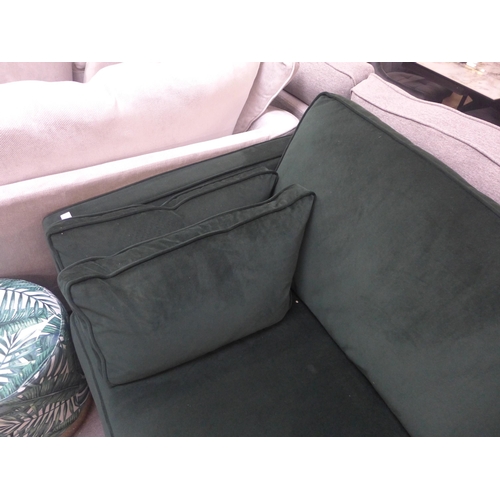 1492 - A Barker and Stonehouse forest green four seater sofa